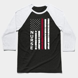 American Flag Nurse  Patriotic Nurse Tee Baseball T-Shirt